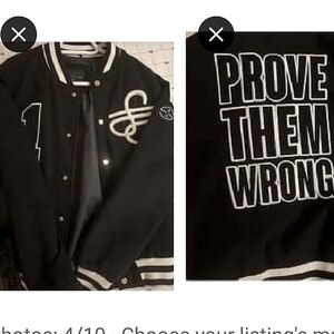 JEAN SEAN BLACK FLIGHT JACKET SIZE SMALL